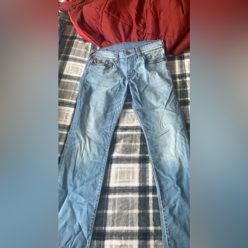 True Religion Light Blue Straight Jeans size 32 men’s